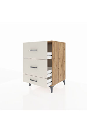 Kronos Komodin 3 Çekmeceli 60x59x96 Çam-Aytaşı