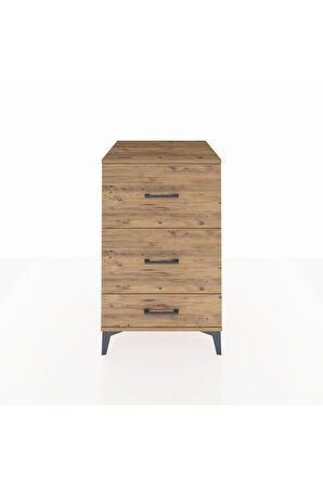 Kronos Komodin 3 Çekmeceli 60x59x96 Çam-Çam