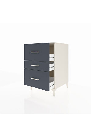 Kronos Komodin 3 Çekmeceli 60x59x96 Aytaşı-Antrasit