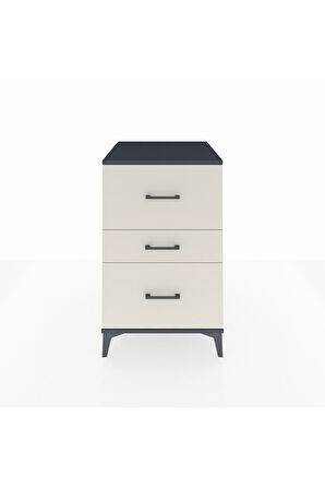 Kronos Komodin 3 Çekmeceli 60x59x96 Antrasit-Aytaşı