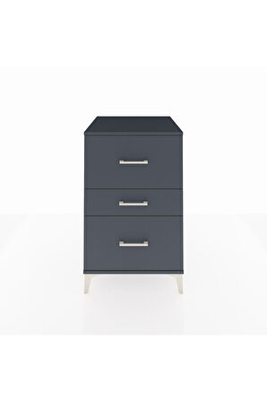 Kronos Komodin 3 Çekmeceli 60x59x96 Antrasit-Antrasit
