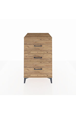 Kronos Komodin 3 Çekmeceli 60x59x96 Çam-Çam