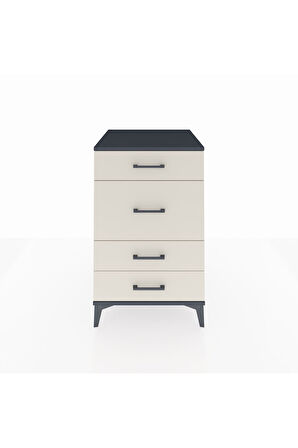 Kronos Komodin 4 Çekmeceli 60x59x96 Antrasit-Aytaşı