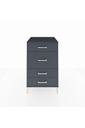 Kronos Komodin 4 Çekmeceli 60x59x96 Antrasit-Antrasit