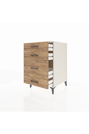 Kronos Komodin 4 Çekmeceli 60x59x96 Aytaşı-Çam
