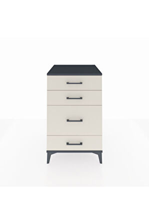 Kronos Komodin 4 Çekmeceli 60x59x96 Antrasit-Aytaşı