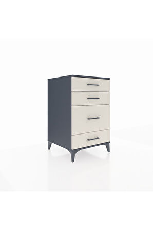 Kronos Komodin 4 Çekmeceli 60x59x96 Antrasit-Aytaşı