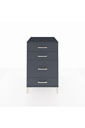 Kronos Komodin 4 Çekmeceli 60x59x96 Antrasit-Antrasit