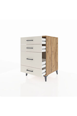 Kronos Komodin 4 Çekmeceli 60x59x96 Çam-Aytaşı