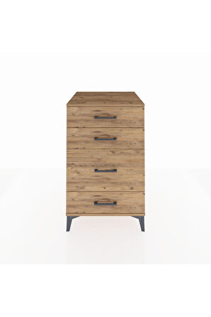 Kronos Komodin 4 Çekmeceli 60x59x96 Çam-Çam