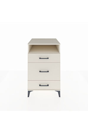 Kronos Komodin Tek Raflı 3 Çekmeceli 60x59x96 Aytaşı-Aytaşı
