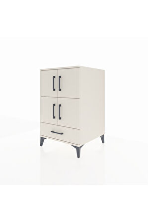Kronos Komodin 4 Raflı Tek Çekmeceli 4 Kapaklı 60x59x96 Aytaşı-Aytaşı
