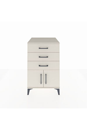 Kronos Komodin 3 Çekmeceli 2 Kapaklı 60x59x96 Aytaşı-Aytaşı