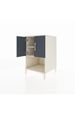 Kronos Komodin 2 Raflı 2 Kapaklı 60x59x96 Aytaşı-Antrasit