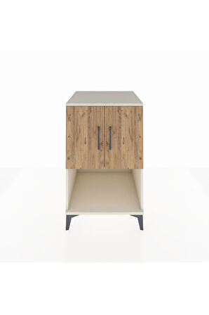 Kronos Komodin 2 Raflı 2 Kapaklı 60x59x96 Aytaşı-Çam