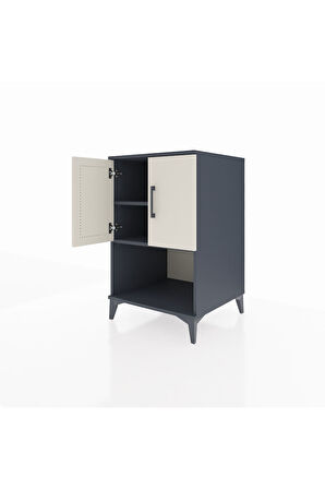 Kronos Komodin 2 Raflı 2 Kapaklı 60x59x96 Antrasit-Aytaşı