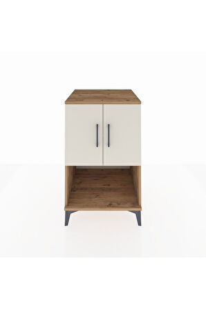 Kronos Komodin 2 Raflı 2 Kapaklı 60x59x96 Çam-Aytaşı