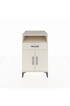 Kronos Komodin 2 Raflı Tek Çekmeceli 2 Kapaklı 60x59x96 Aytaşı-Aytaşı