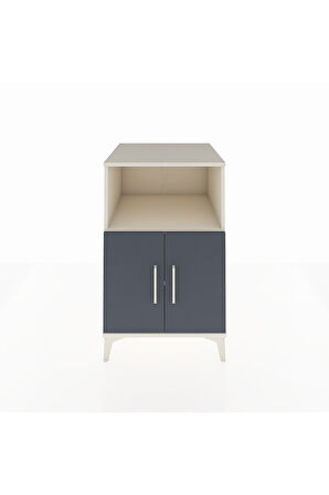 Kronos Komodin 2 Raflı 2 Kapaklı 60x59x96 Aytaşı-Antrasit