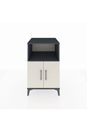 Kronos Komodin 2 Raflı 2 Kapaklı 60x59x96 Antrasit-Aytaşı