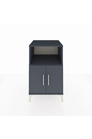 Kronos Komodin 2 Raflı 2 Kapaklı 60x59x96 Antrasit-Antrasit