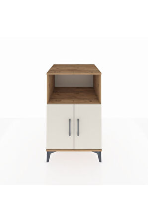 Kronos Komodin 2 Raflı 2 Kapaklı 60x59x96 Çam-Aytaşı