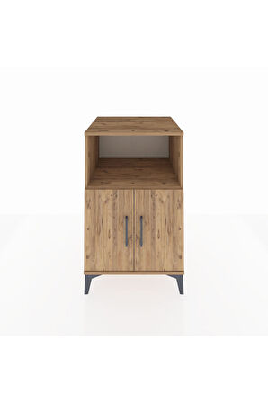 Kronos Komodin 2 Raflı 2 Kapaklı 60x59x96 Çam-Çam