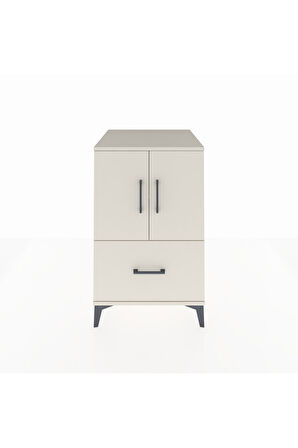 Kronos Komodin 2 Raflı Tek Çekmeceli 2 Kapaklı 60x59x96 Aytaşı-Aytaşı