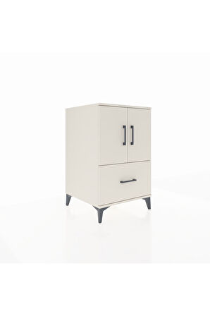 Kronos Komodin 2 Raflı Tek Çekmeceli 2 Kapaklı 60x59x96 Aytaşı-Aytaşı