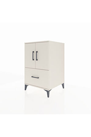 Kronos Komodin 2 Raflı Tek Çekmeceli 2 Kapaklı 60x59x96 Aytaşı-Aytaşı
