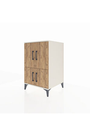 Kronos Komodin 2 Raflı 4 Kapaklı 60x59x96 Aytaşı-Çam