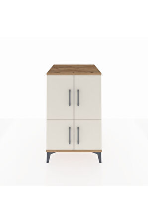 Kronos Komodin 2 Raflı 4 Kapaklı 60x59x96 Çam-Aytaşı
