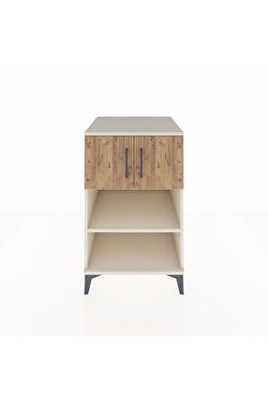 Kronos Komodin 2 Raflı 2 Kapaklı 60x59x96 Aytaşı-Çam