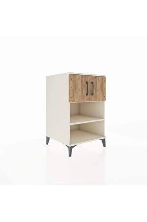 Kronos Komodin 2 Raflı 2 Kapaklı 60x59x96 Aytaşı-Çam