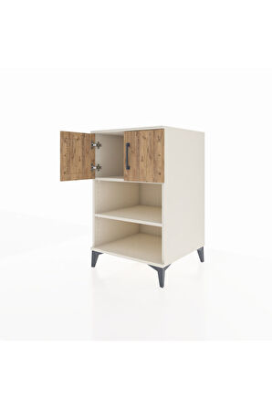 Kronos Komodin 2 Raflı 2 Kapaklı 60x59x96 Aytaşı-Çam
