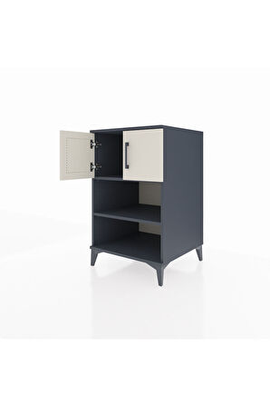 Kronos Komodin 2 Raflı 2 Kapaklı 60x59x96 Antrasit-Aytaşı