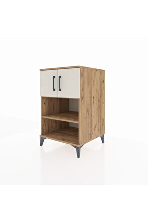 Kronos Komodin 2 Raflı 2 Kapaklı 60x59x96 Çam-Aytaşı