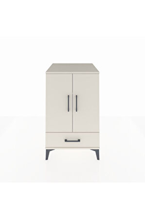 Kronos Komodin 3 Raflı Tek Çekmeceli 2 Kapaklı 60x59x96 Aytaşı-Aytaşı