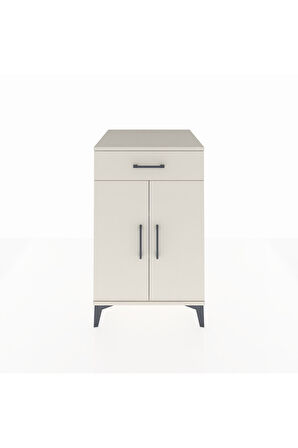 Kronos Komodin 2 Raflı Tek Çekmeceli 2 Kapaklı 60x59x96 Aytaşı-Aytaşı
