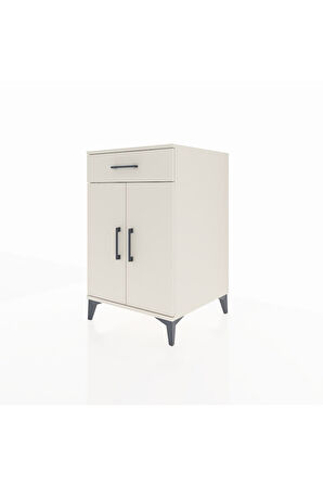 Kronos Komodin 2 Raflı Tek Çekmeceli 2 Kapaklı 60x59x96 Aytaşı-Aytaşı