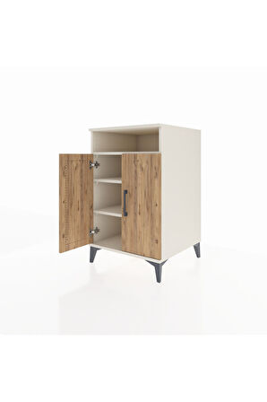 Kronos Komodin 3 Raflı 2 Kapaklı 60x59x96 Aytaşı-Çam