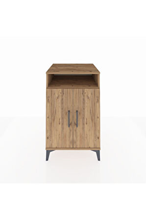 Kronos Komodin 3 Raflı 2 Kapaklı 60x59x96 Çam-Çam