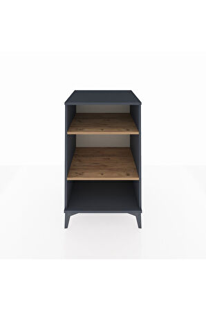 Kronos Komodin 2 Raflı 60x59x96 Antrasit-Çam