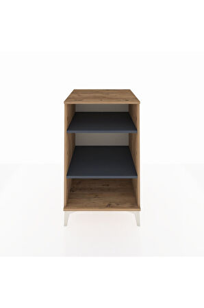 Kronos Komodin 2 Raflı 60x59x96 Çam-Antrasit