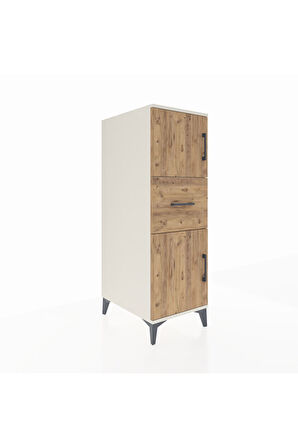 Kronos Dolap Tek Raflı Tek Çekmeceli 2 Kapaklı 44x59x134 Aytaşı-Çam