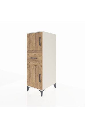 Kronos Dolap Tek Raflı Tek Çekmeceli 2 Kapaklı 44x59x134 Aytaşı-Çam