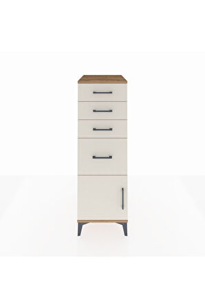 Kronos Dolap 4 Çekmeceli Tek Kapaklı 44x59x134 Çam-Aytaşı