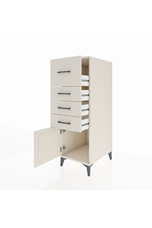 Kronos Dolap 4 Çekmeceli Tek Kapaklı 44x59x134 Aytaşı-Aytaşı