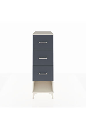 Kronos Dolap 3 Çekmeceli 44x59x134 Aytaşı-Antrasit