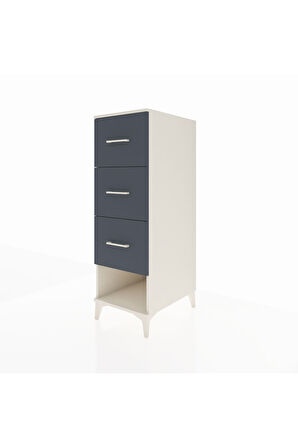 Kronos Dolap 3 Çekmeceli 44x59x134 Aytaşı-Antrasit